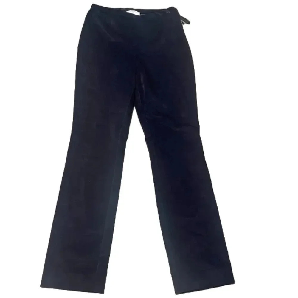 Aritzia Babaton Nigel Velvet High Waist Pants Navy Straight Leg Women’s Dress